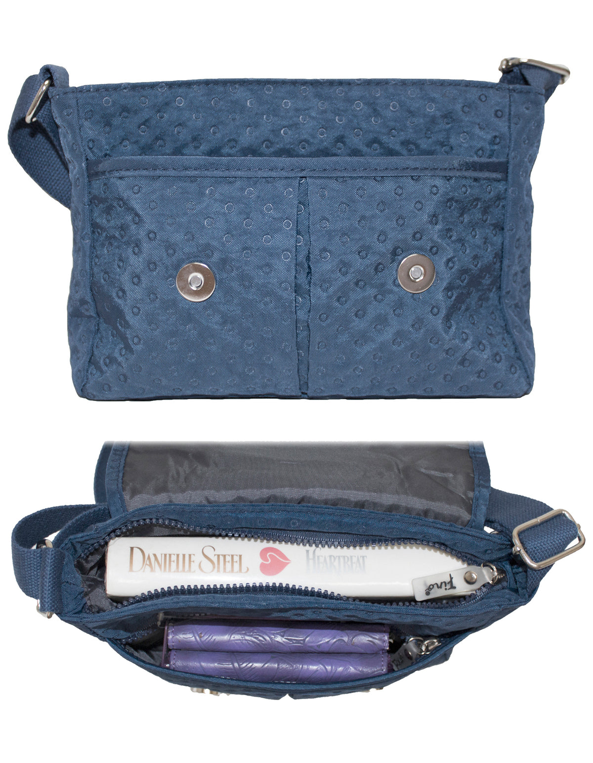 Fino SK-7746 Waterproof Ultra-Light Crinkle Nylon Crossbody Bag with Flap