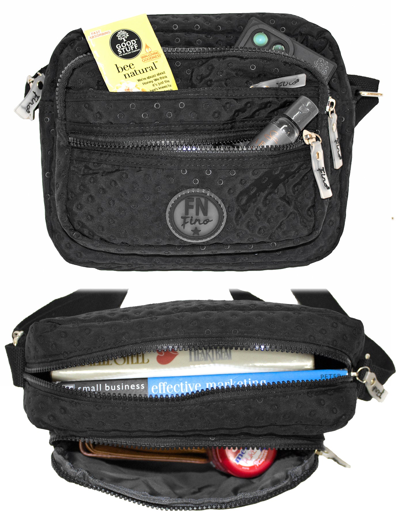 Fino SK-7747 Waterproof Ultra-Light Crinkle Nylon Shoulder/ Sling Bag