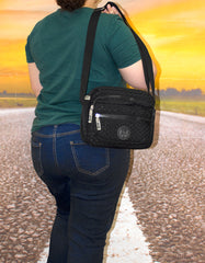 Fino SK-7747 Waterproof Ultra-Light Crinkle Nylon Shoulder/ Sling Bag