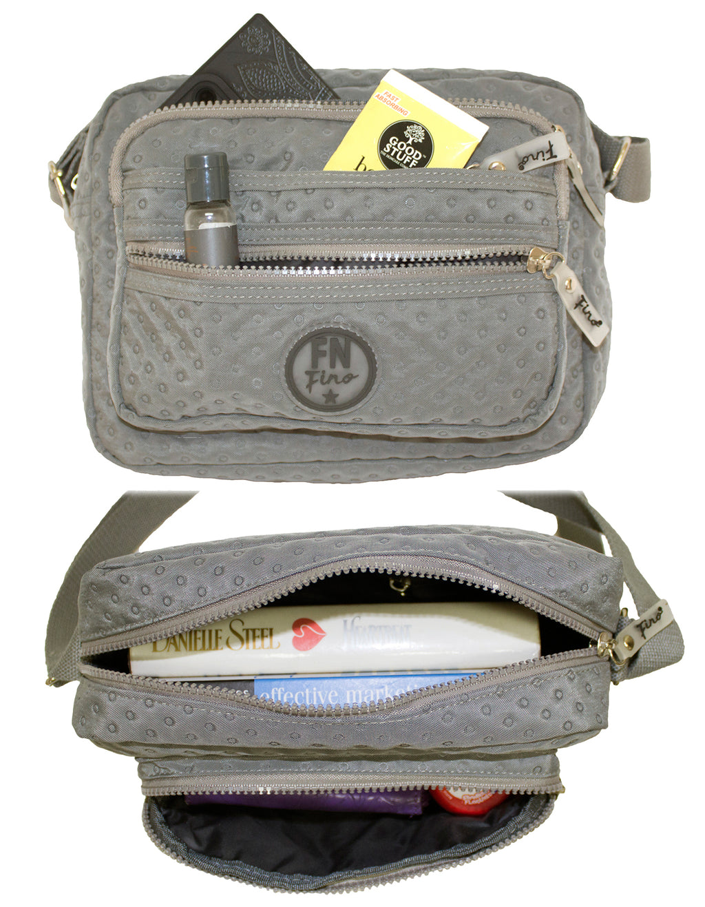 Fino SK-7747 Waterproof Ultra-Light Crinkle Nylon Shoulder/ Sling Bag
