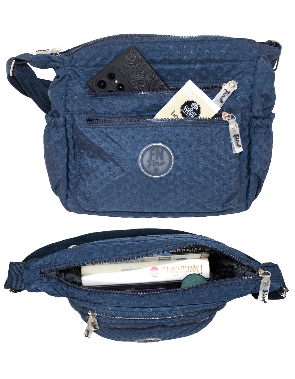 Fino SK-7748 Nylon Sling/ Crossbody Waterproof Ultra-Light Crinkle Bag