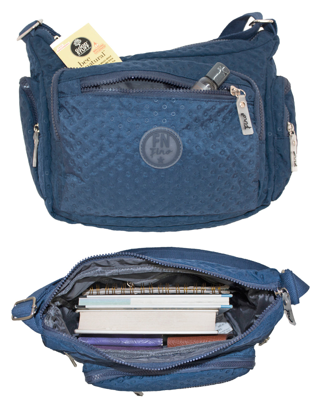 Fino SK-7749 Waterproof Ultra-Light Crinkle Nylon Crossbody/ Shoulder Bag