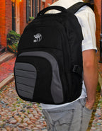 Fino SK-9027 Dakota Red 15 inch Laptop Backpack -22 Litre - Black & Grey