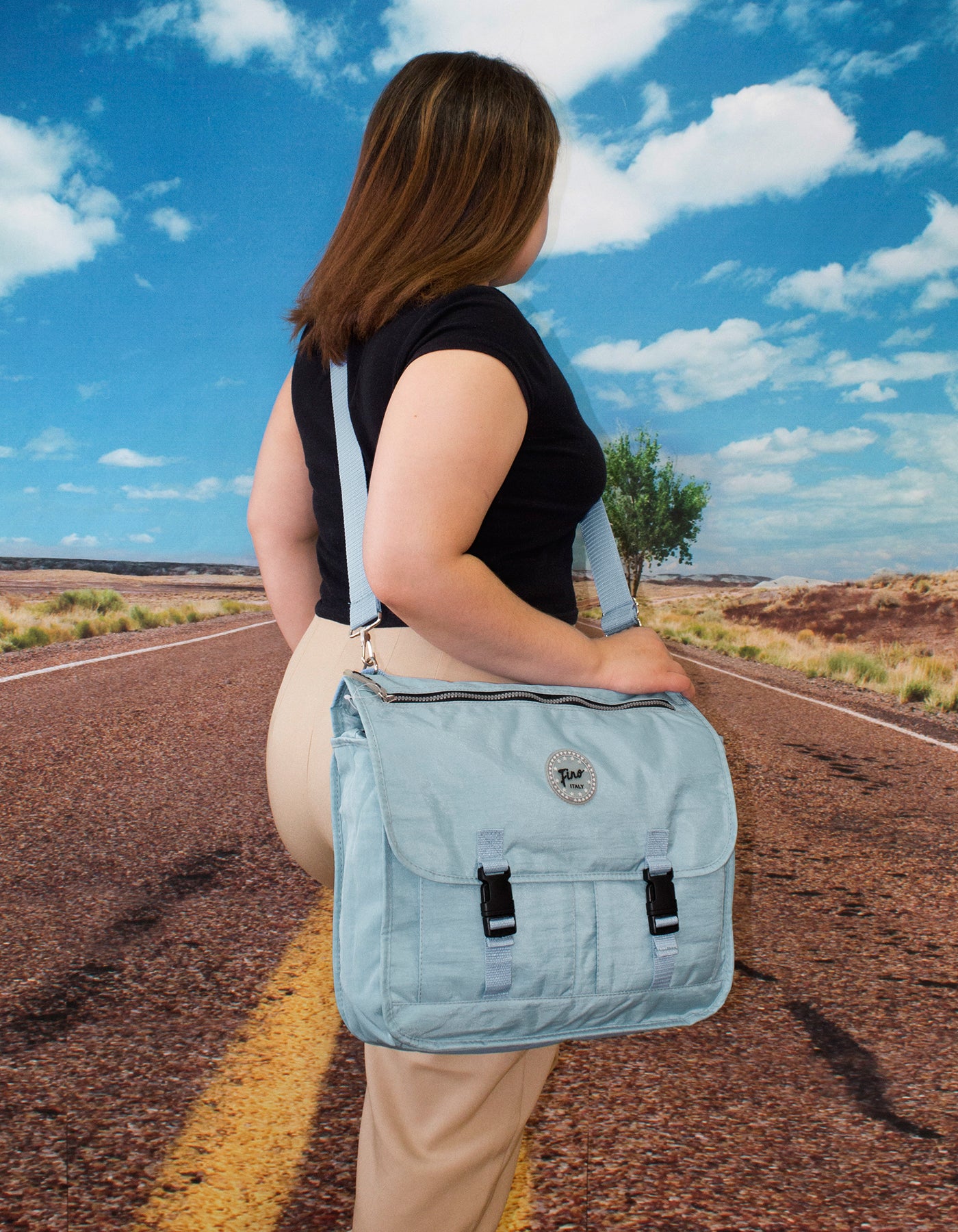 Fino SK-7714 Unisex Waterproof Ultra-Light crinkle Nylon Shoulder Bag