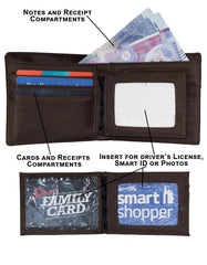 Fino SK-CH104 Microfibre Bi-Fold Card Holder Wallet