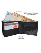 Fino SK-FZ19 Bifold Faux Leather Graffiti Wallet with SD Card Holder & Box