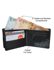 Fino SK-FZ19 Bifold Faux Leather Graffiti Wallet with SD Card Holder & Box