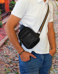 Fino SK-GT201 Unisex Mini Top Grain Genuine Leather Crossbody Bag