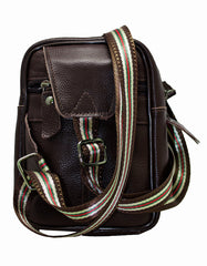 Fino SK-GT202 Unisex Mini Top Grain Genuine Leather Crossbody Bag