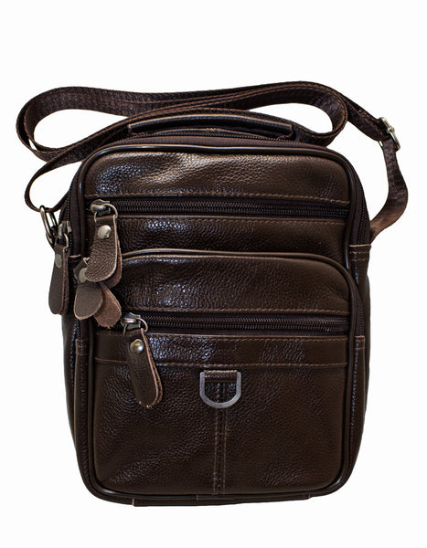 Fino SK-GT205 Unisex Top Grain Genuine Leather Sling & Satchel Bag