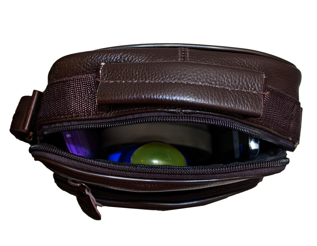 Fino SK-GT206 Unisex Top Grain Genuine Leather Crossbody Bag