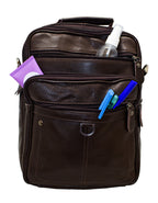 Fino SK-GT208 Unisex Top Grain Genuine Leather Sling/ Tablet Bag