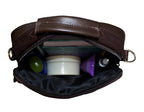 Fino SK-GT208 Unisex Top Grain Genuine Leather Sling/ Tablet Bag
