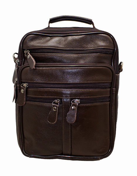 Fino SK-GT209 Unisex Top Grain Genuine Leather Sling/ Tablet Bag