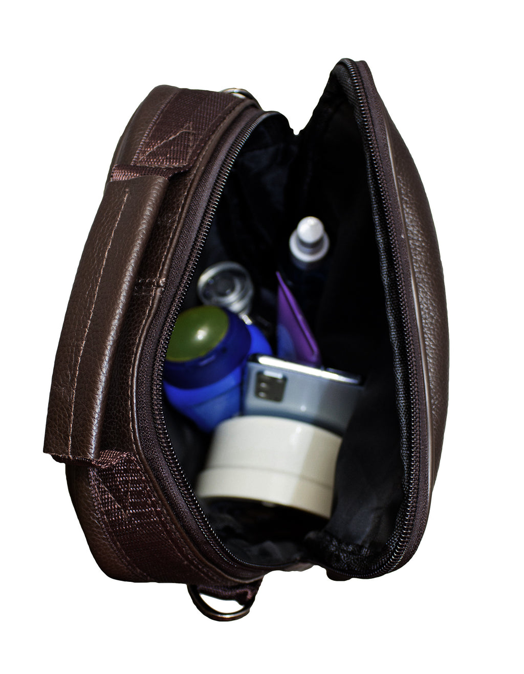 Fino SK-GT209 Unisex Top Grain Genuine Leather Sling/ Tablet Bag