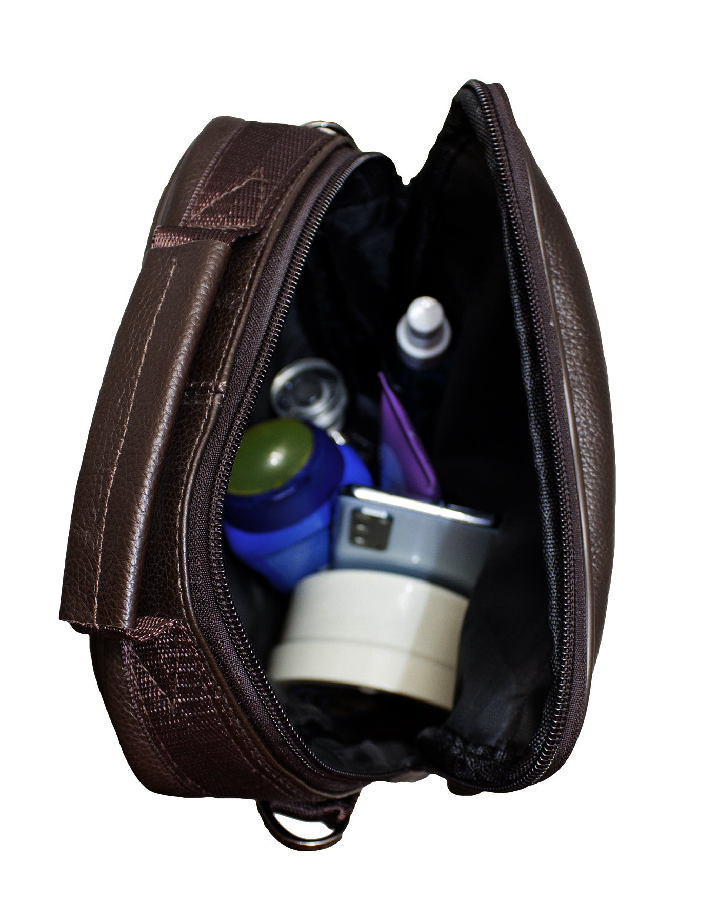 Fino SK-GT209 Unisex Top Grain Genuine Leather Sling/ Tablet Bag