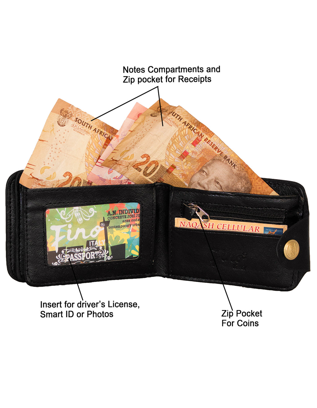 Fino SK-LS070 Faux Leather Cowboy Bifold Wallet