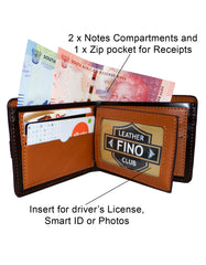 Fino SK-LS086 Soft Luxury Faux Leather Bifold Wallet with Gift Box