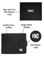 Fino SK-LS096 Faux Leather Washed Design Card Wallet with Box