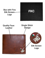 Fino SK-LS098 Faux Leather Italy Logo Wallet with Box