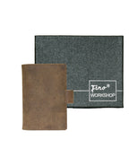 Fino SK-LV1313 Full Grain Genuine Leather Men's Compact Card Holder Wallet