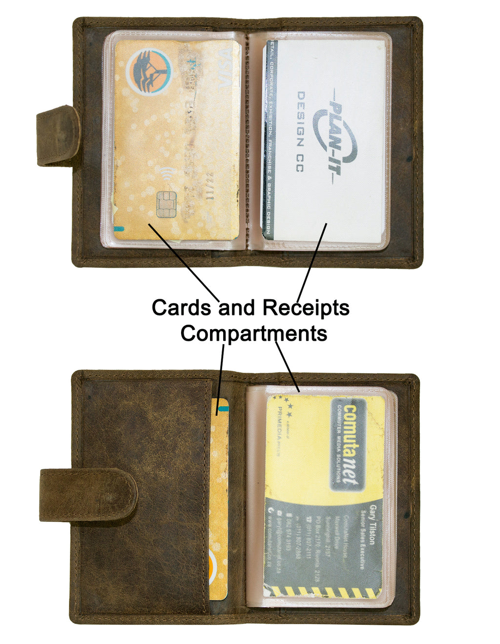 Fino SK-LV1313 Full Grain Genuine Leather Men's Compact Card Holder Wallet