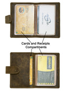 Fino SK-LV1313 Full Grain Genuine Leather Men's Compact Card Holder Wallet