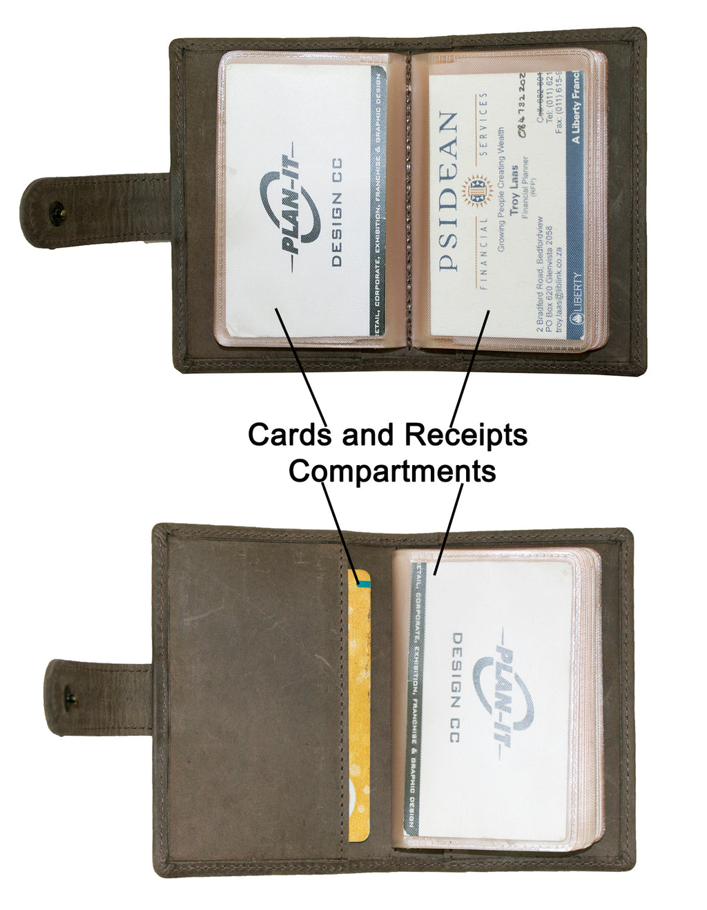 Fino SK-LV1313 Full Grain Genuine Leather Men's Compact Card Holder Wallet