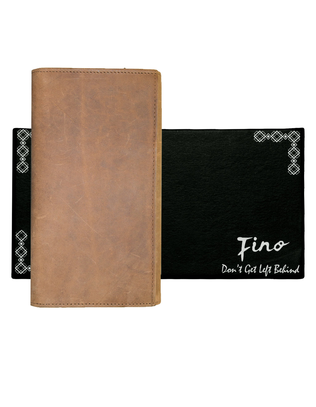 Fino SK-LV1316 Full Grain Genuine Leather Card Holder Tri-Fold Long Purse