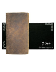 Fino SK-LV1316 Full Grain Genuine Leather Card Holder Tri-Fold Long Purse