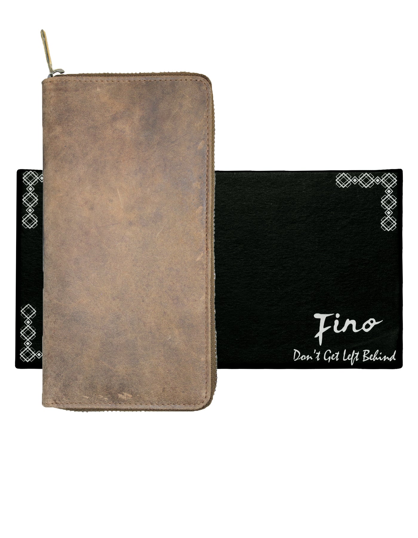 Fino SK-LV1317 Full Grain Genuine Leather/ Grab & Go Purse/ Cellphone Pouch - Coffee