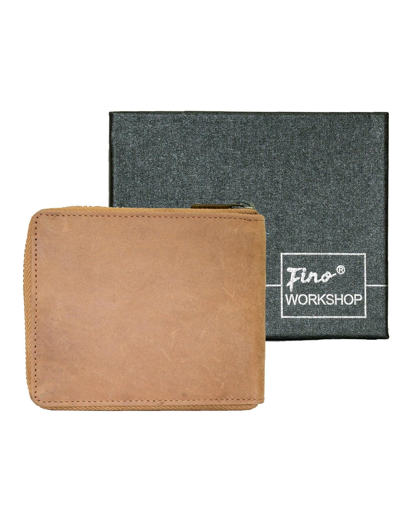 Fino SK-LV13H1 Full Grain Genuine Leather Men’s Zip Around Wallet