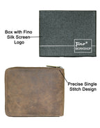 Fino SK-LV13H1 Full Grain Genuine Leather Men’s Zip Around Wallet