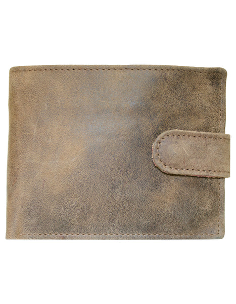 Fino SK-LV3147 Full Grain Genuine Leather Men’s Clip Closure Wallet - Brown