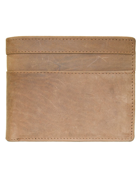 Fino SK-LVH155 Full Grain Genuine Leather Men’s Bifold Wallet - Brown