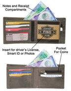 Fino SK-LVMK2 Full Grain Genuine Leather Men’s Bi-fold Wallet