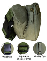 Fino SK-MB729 Canvas Waist Bag/Souvenir Bags with SA Big five Embroidery