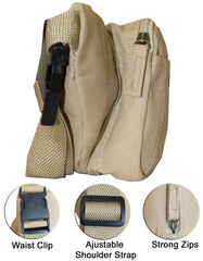 Fino SK-MB729 Canvas Waist Bag/Souvenir Bags with SA Big five Embroidery