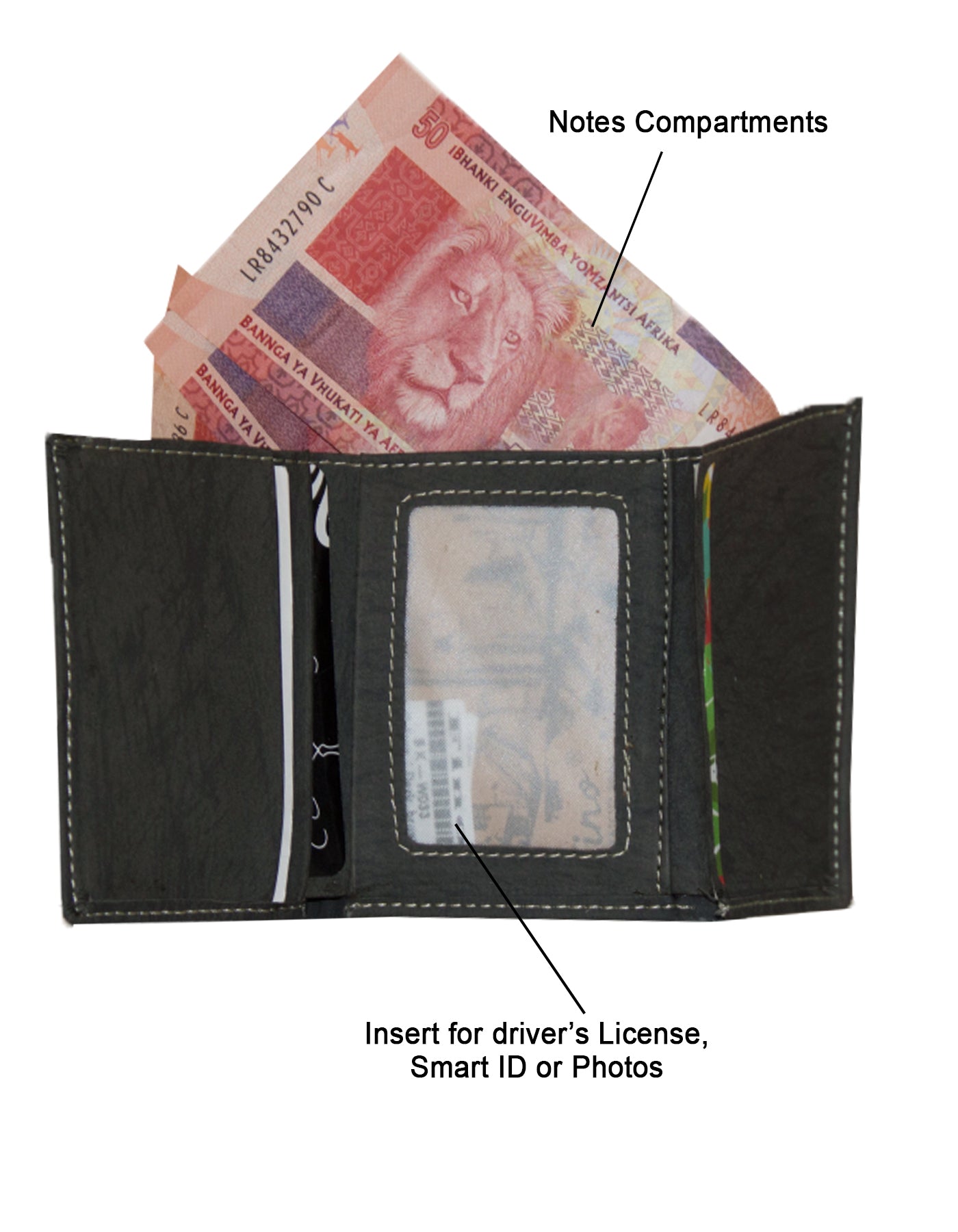 Fino SK-W033 Faux Leather Travel Card Slim Compact Wallet with Box