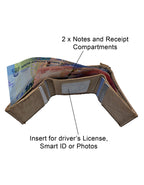 Fino SK-W033 Faux Leather Travel Card Slim Compact Wallet with Box