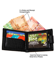 Fino SK-W17 Bifold Embossed Faux Buffalo Leather Wallet