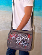 Fino SK-X2562 Lifestyle Unisex Polyester Graffiti Messenger School Bag