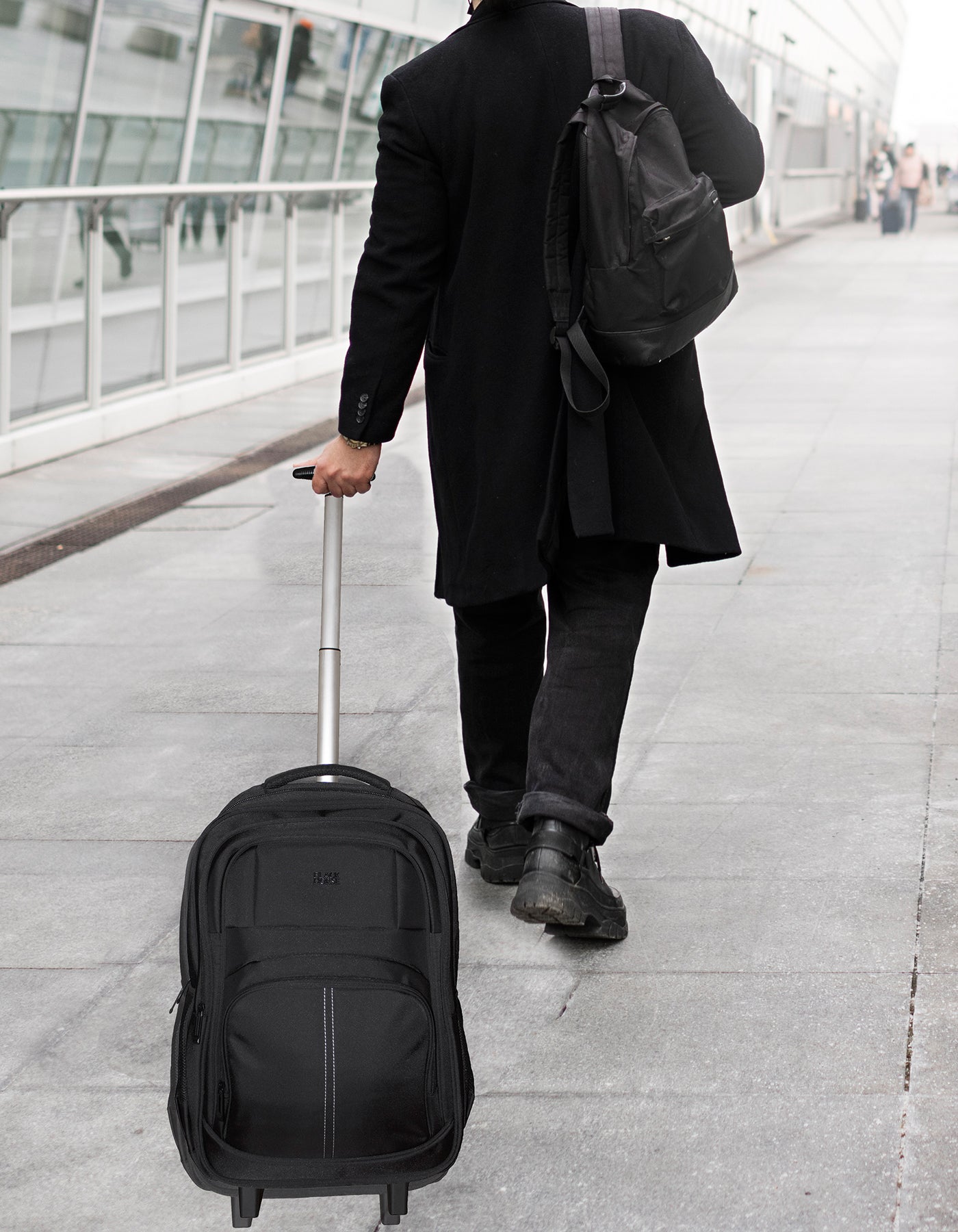 Fino Black Horse ST335 Nylon 17” Laptop Business Trolley Laptop Backpack