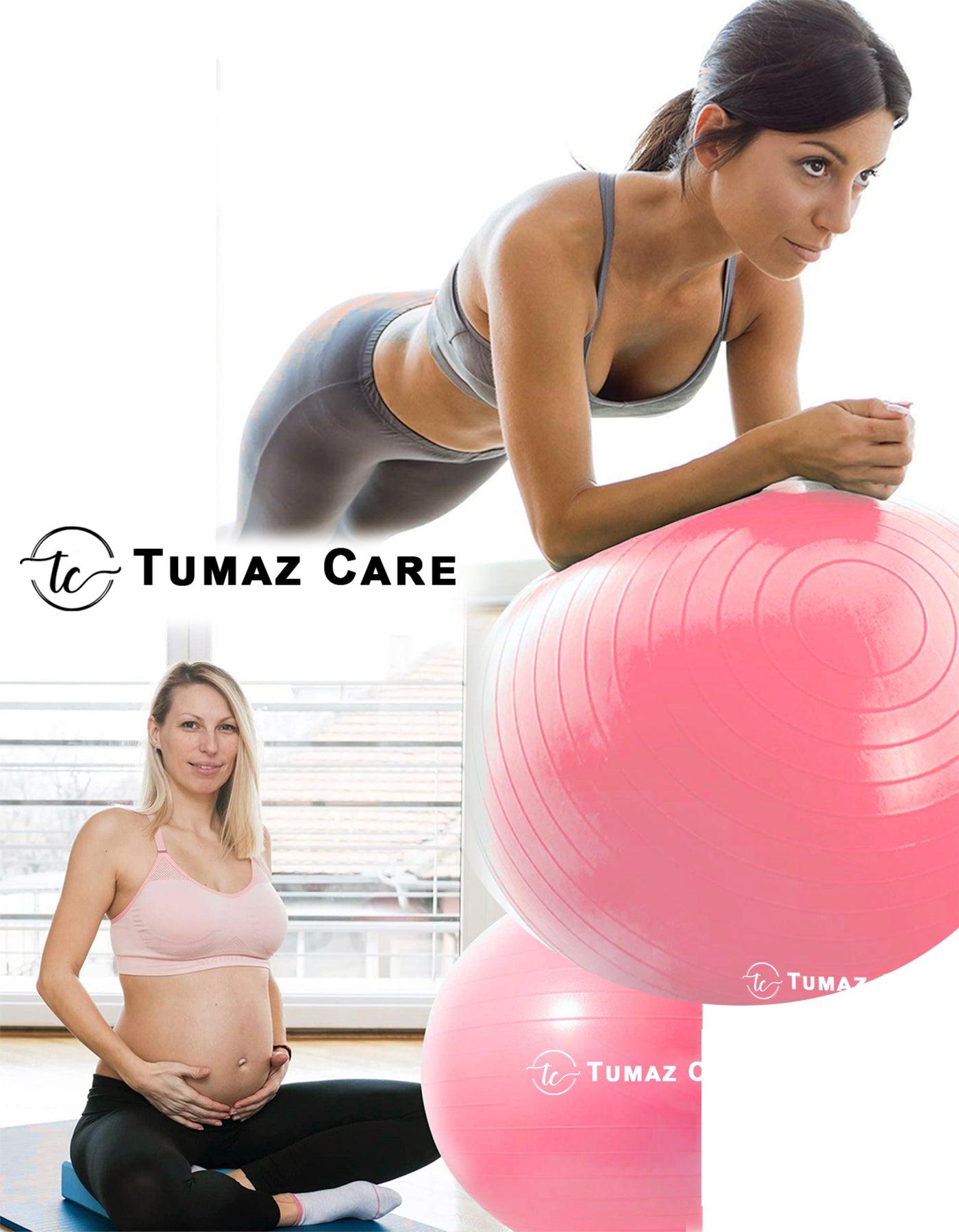 Tumaz Care YB065 Premium Yoga/Pilates/Pregnancy/Birth/Exercise Ball - 65cm