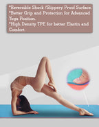 Tumaz Premium Eco Anti Slip TPE Reversible Yoga Mat with Carry Strap