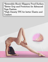 Tumaz Premium Eco Anti Slip TPE Reversible Yoga Mat with Carry Strap