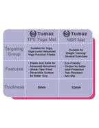 Tumaz Premium Eco Anti Slip TPE Reversible Yoga Mat with Carry Strap