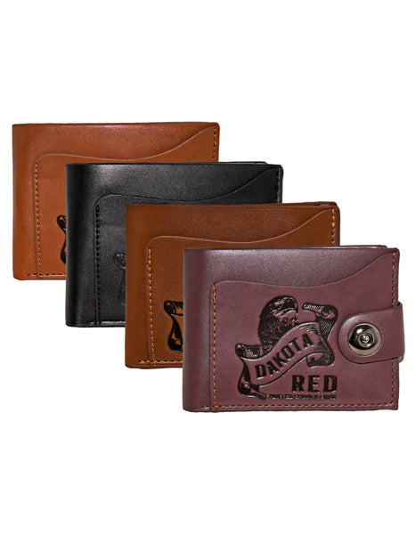 Fino SK-LS075 Faux Leather Bifold Value Wallet With Front Pocket - Set of 4