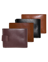 Fino SK-LS075 Faux Leather Bifold Value Wallet With Front Pocket - Set of 4