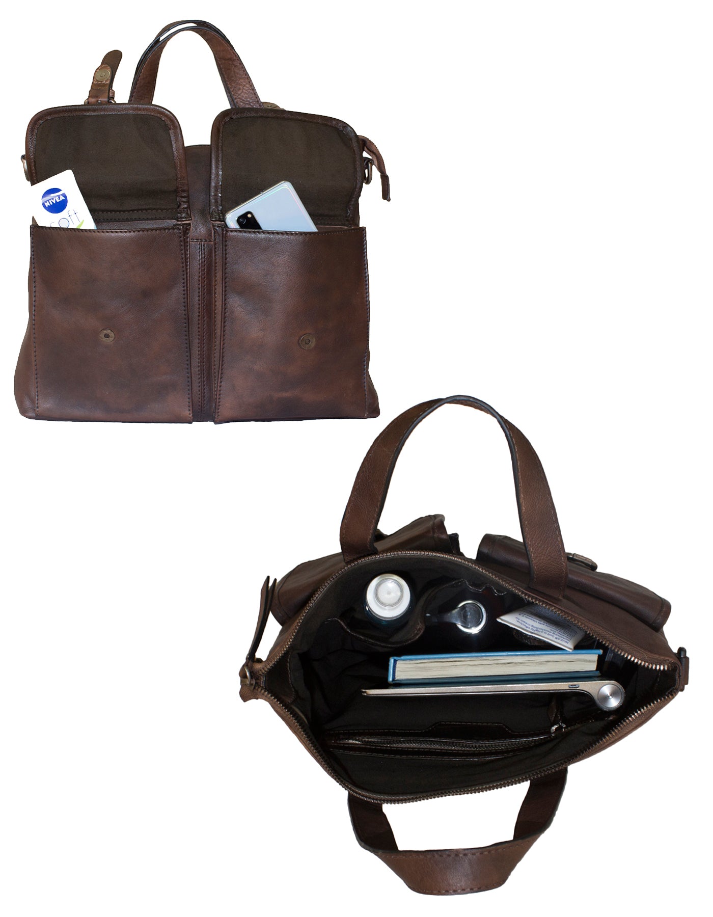 Fino Full Grain Italian Aniline Nappa Leather Women s Laptop Bag